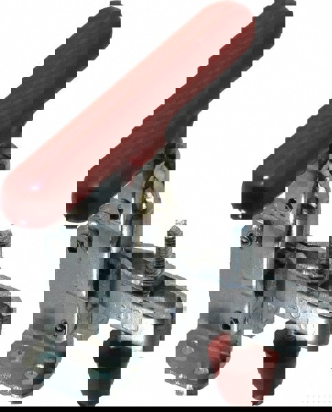 Manual Hold-Down Toggle Clamp: Vertical, 200 lb Capacity, U-Bar, Flanged Base